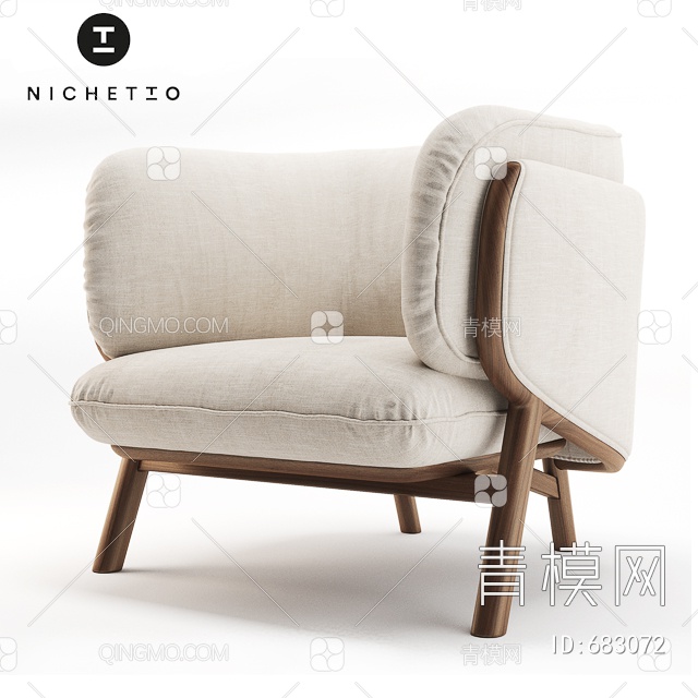单人沙发3D模型下载【ID:683072】