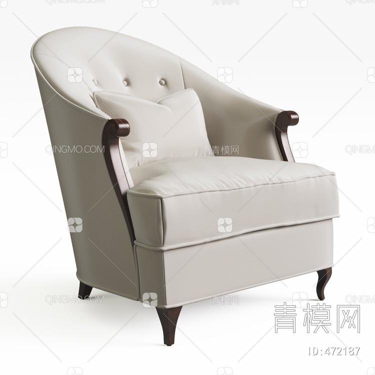 单人沙发3D模型下载【ID:472187】