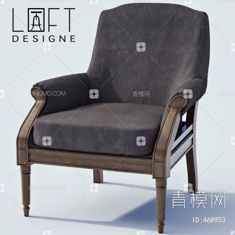 沙发椅3D模型下载【ID:468953】
