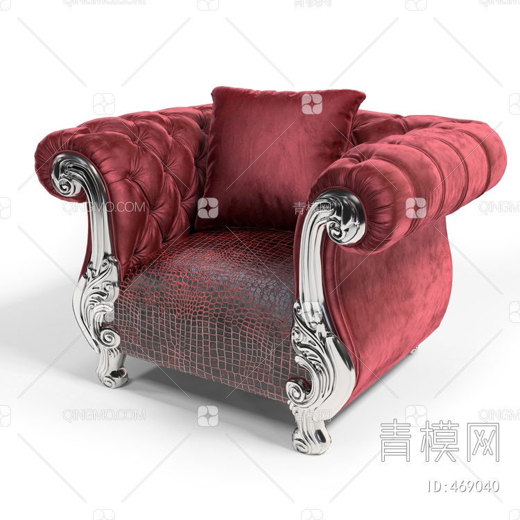 单人沙发3D模型下载【ID:469040】