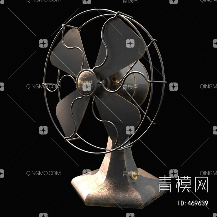复古电风扇3D模型下载【ID:469639】