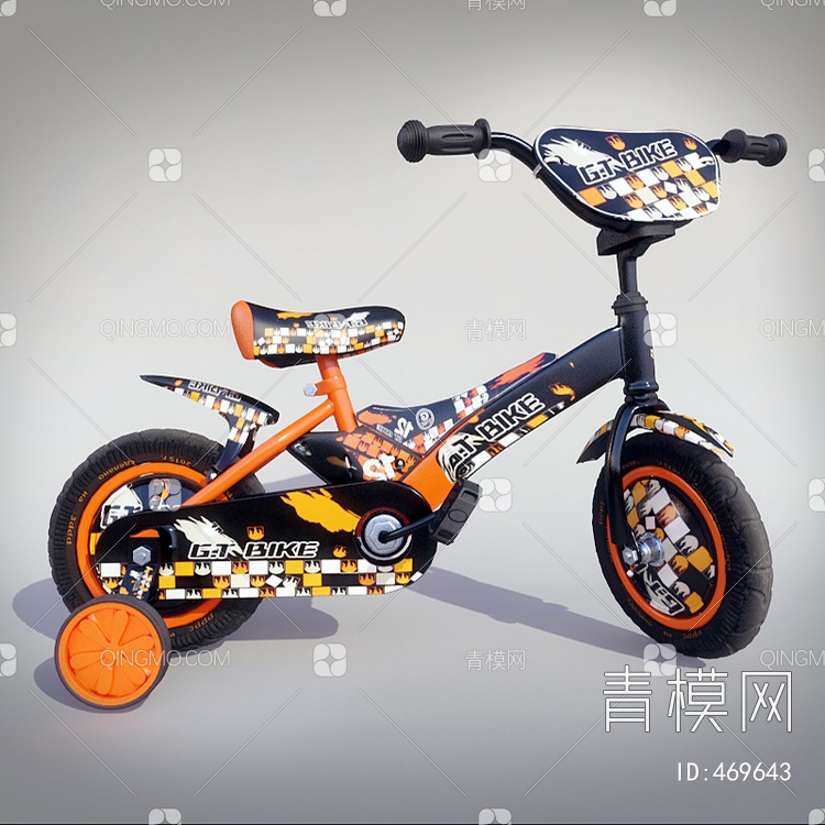 小孩三轮车3D模型下载【ID:469643】