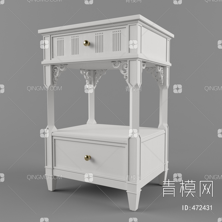 床头柜3D模型下载【ID:472431】