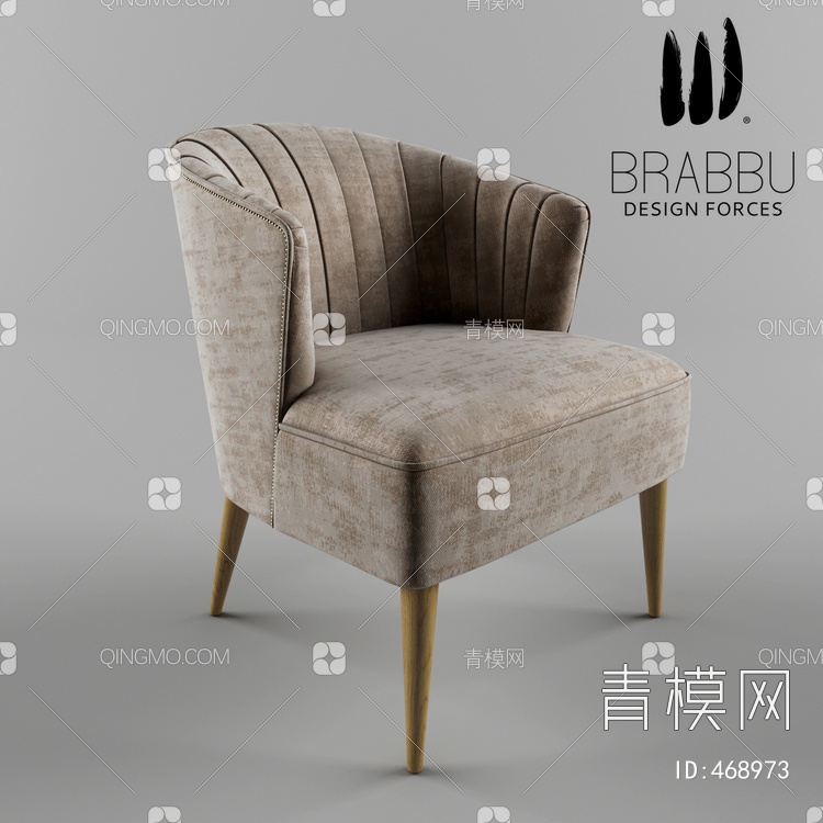 沙发椅3D模型下载【ID:468973】