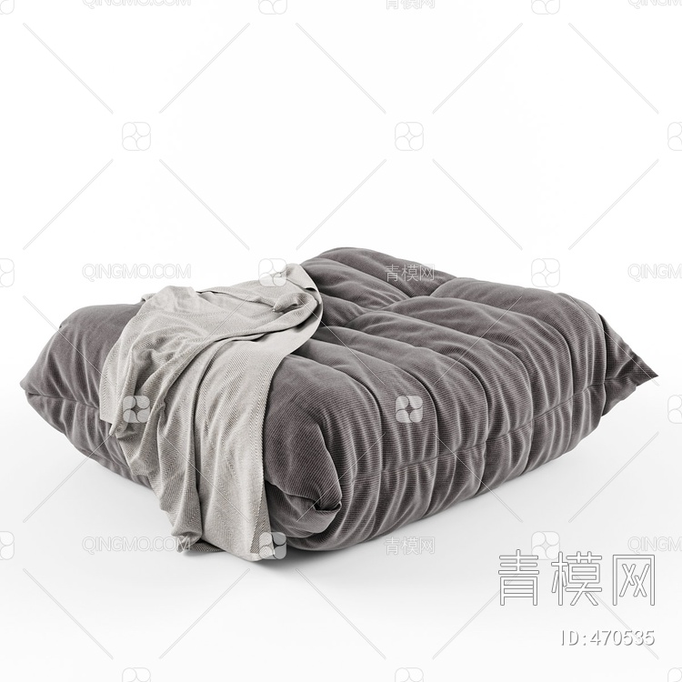休闲沙发枕头 坐垫3D模型下载【ID:470535】