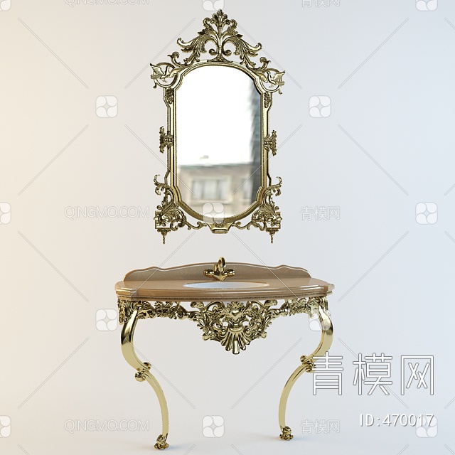 挂壁镜子3D模型下载【ID:470017】