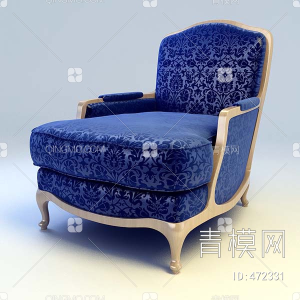 单人沙发3D模型下载【ID:472331】