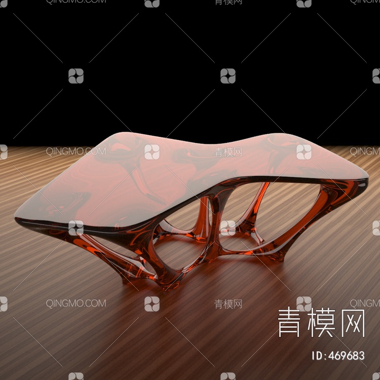 异型玻璃茶几3D模型下载【ID:469683】