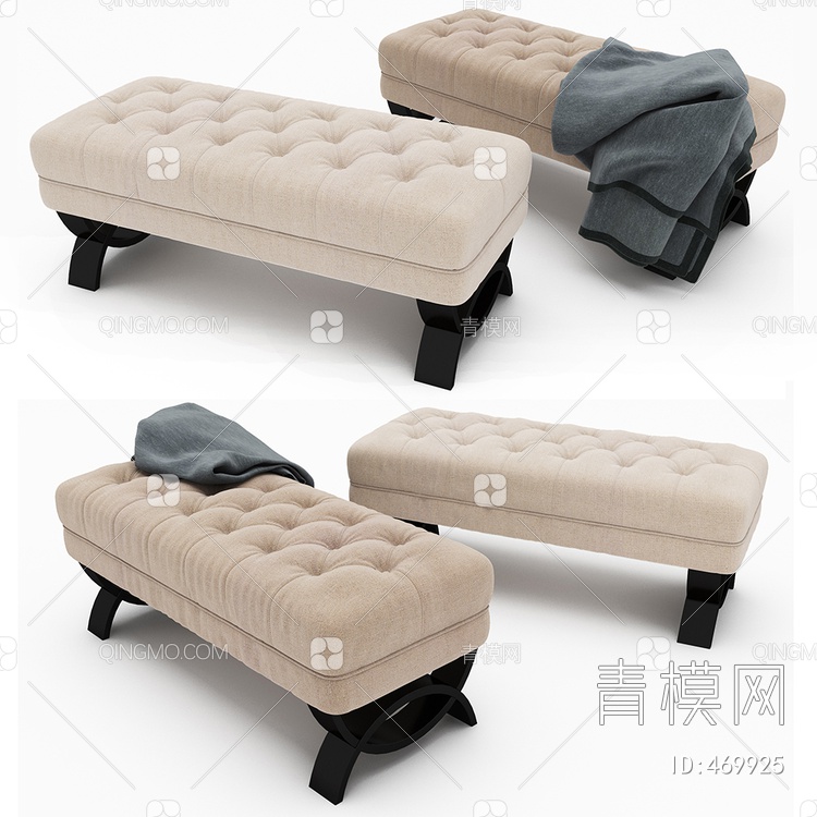 沙发凳3D模型下载【ID:469925】