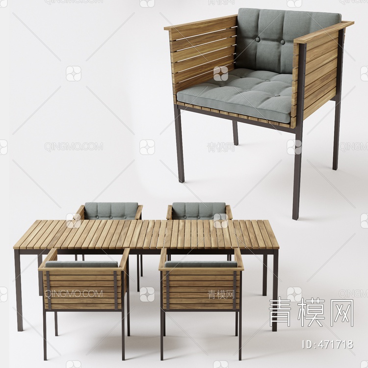 餐桌椅3D模型下载【ID:471718】