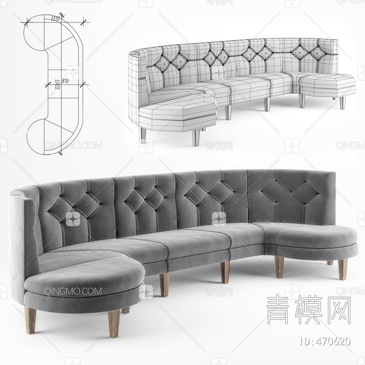 异形沙发3D模型下载【ID:470620】