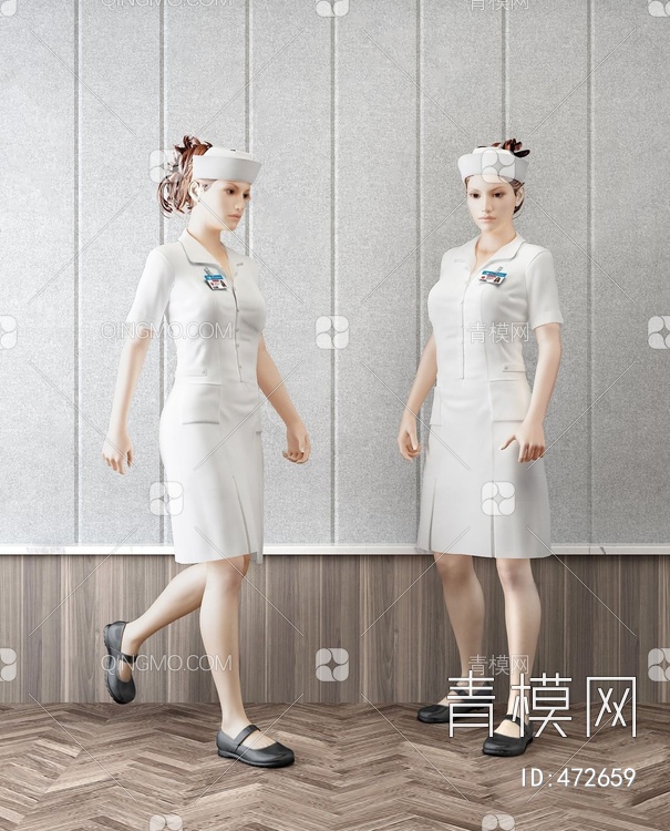 女护士人物3D模型下载【ID:472659】
