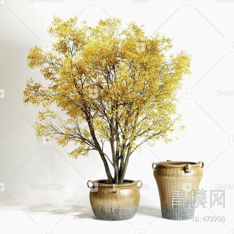 花瓶花卉盆栽3D模型下载【ID:472908】
