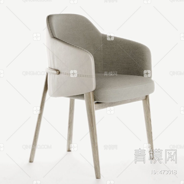 布艺单椅3D模型下载【ID:473018】