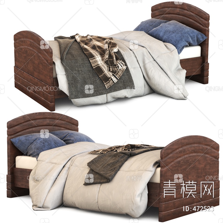 儿童床 单人床3D模型下载【ID:472523】