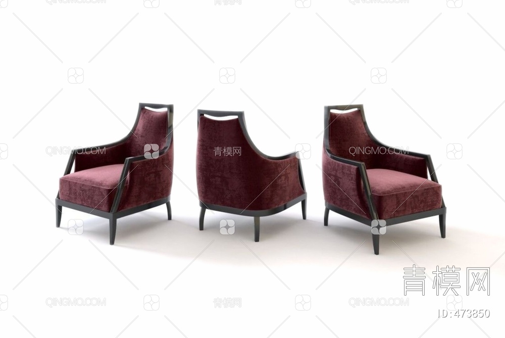 单人沙发3D模型下载【ID:473850】