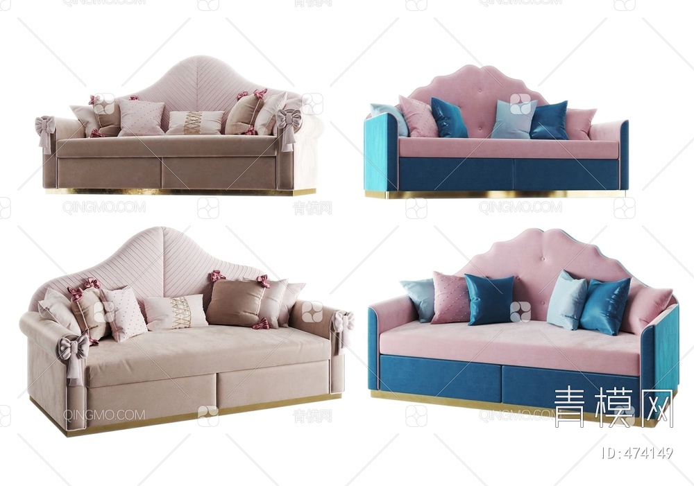 儿童沙发3D模型下载【ID:474149】