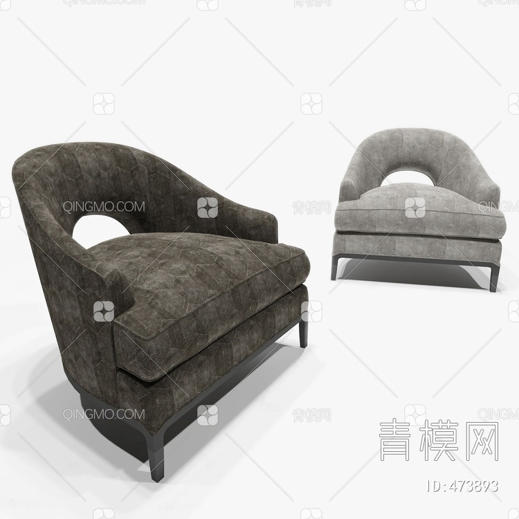单人沙发3D模型下载【ID:473893】