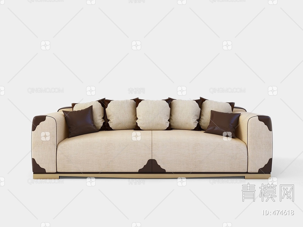 意大利LUDOVICA MASCHERON双人沙发3D模型下载【ID:474618】