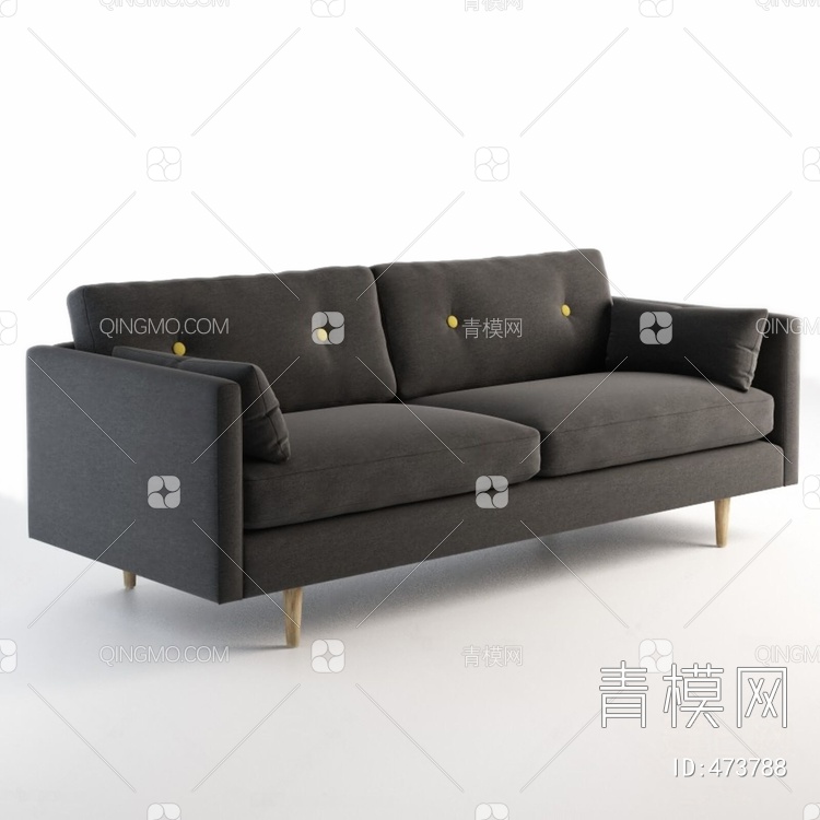 双人沙发3D模型下载【ID:473788】