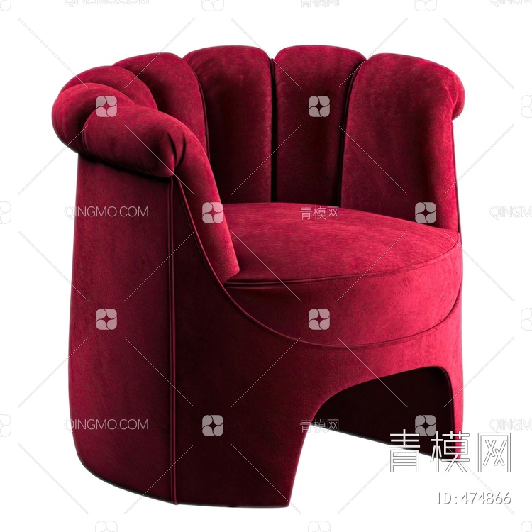 休闲单人沙发3D模型下载【ID:474866】
