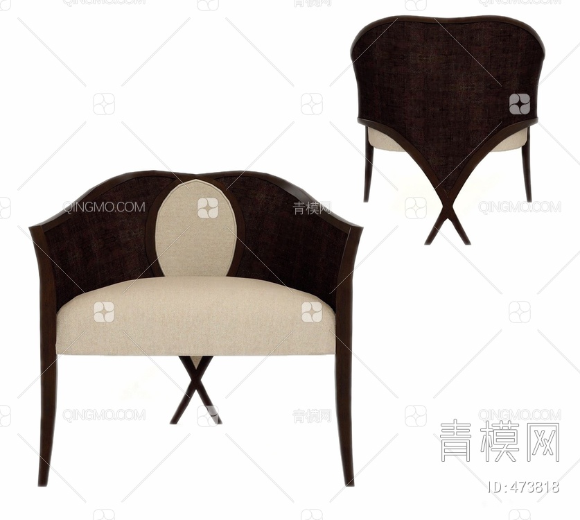 单人沙发3D模型下载【ID:473818】