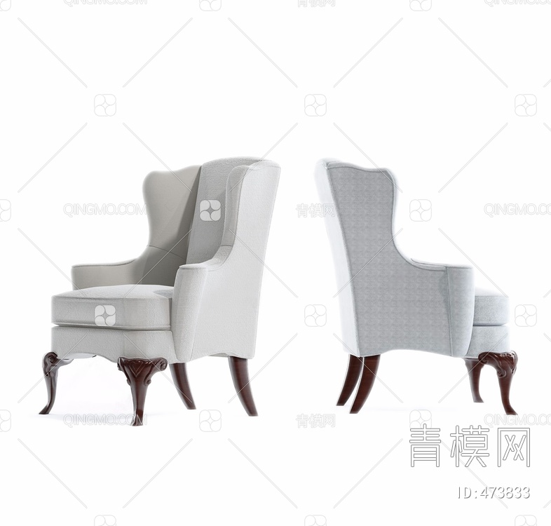 单人沙发3D模型下载【ID:473833】