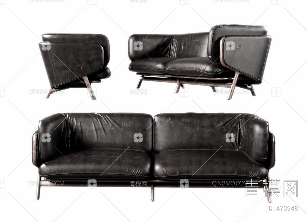 意大利 米洛提 Minotti 双人沙发3D模型下载【ID:473948】