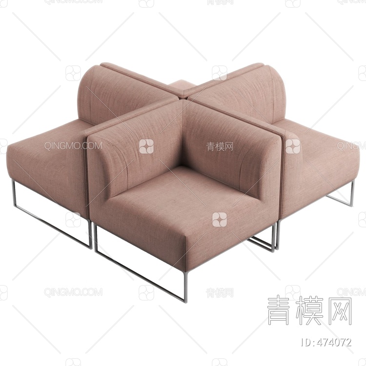 德国 COR Mell Lounge 多人组合沙发3D模型下载【ID:474072】