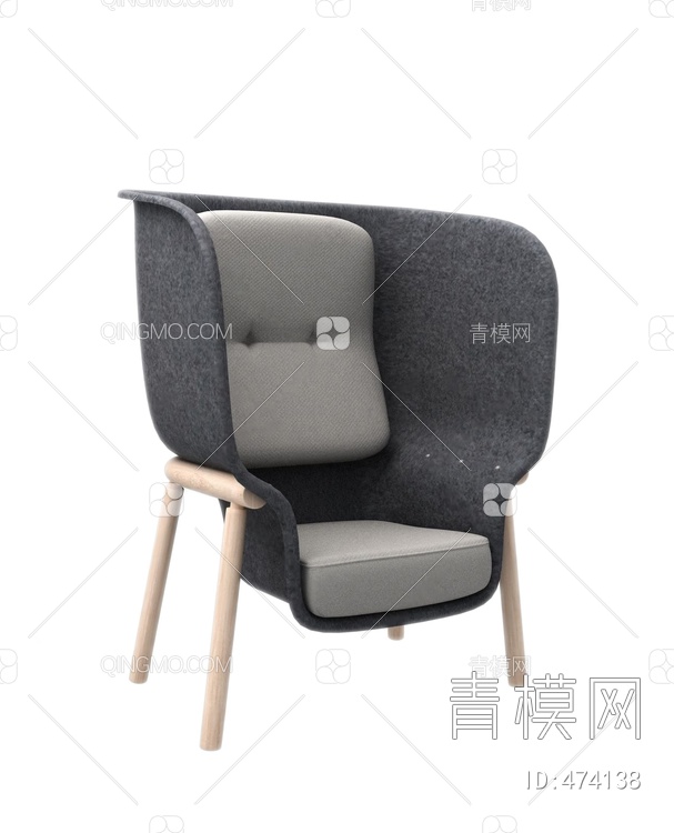 休闲沙发3D模型下载【ID:474138】