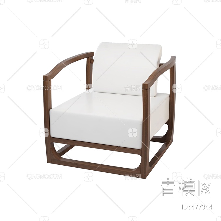 单人椅3D模型下载【ID:477344】