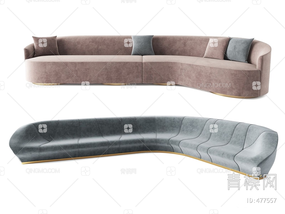 异形沙发组合3D模型下载【ID:477557】