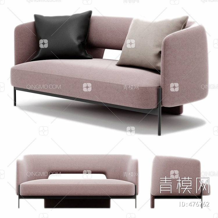 双人沙发3D模型下载【ID:476762】