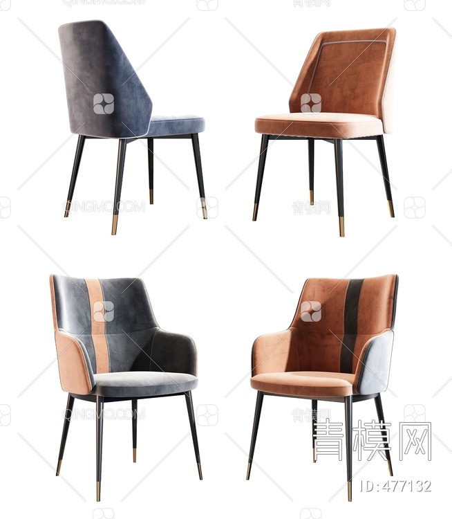 椅子组合3D模型下载【ID:477132】