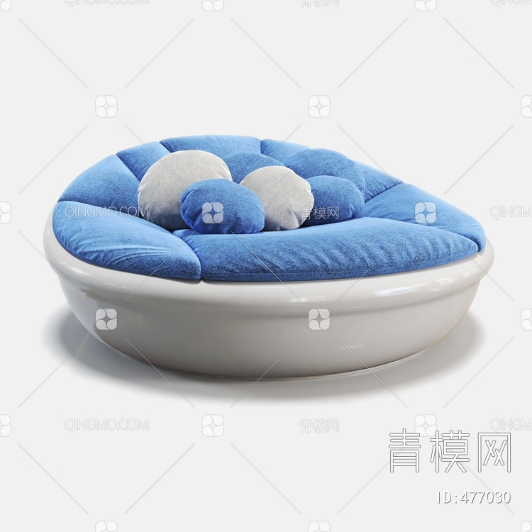 德国solpuri 圆形沙发床3D模型下载【ID:477030】