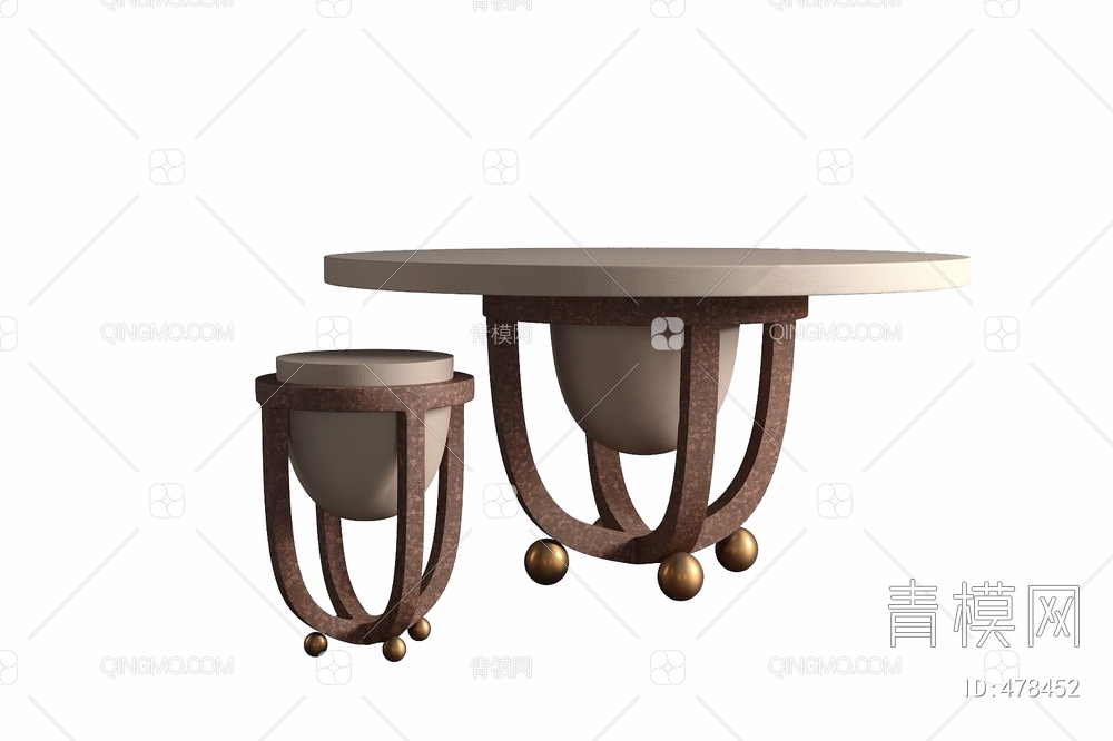 美国 APPARATUS工业餐桌餐椅3D模型下载【ID:478452】