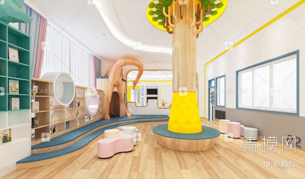 儿童阅览室3D模型下载【ID:478522】