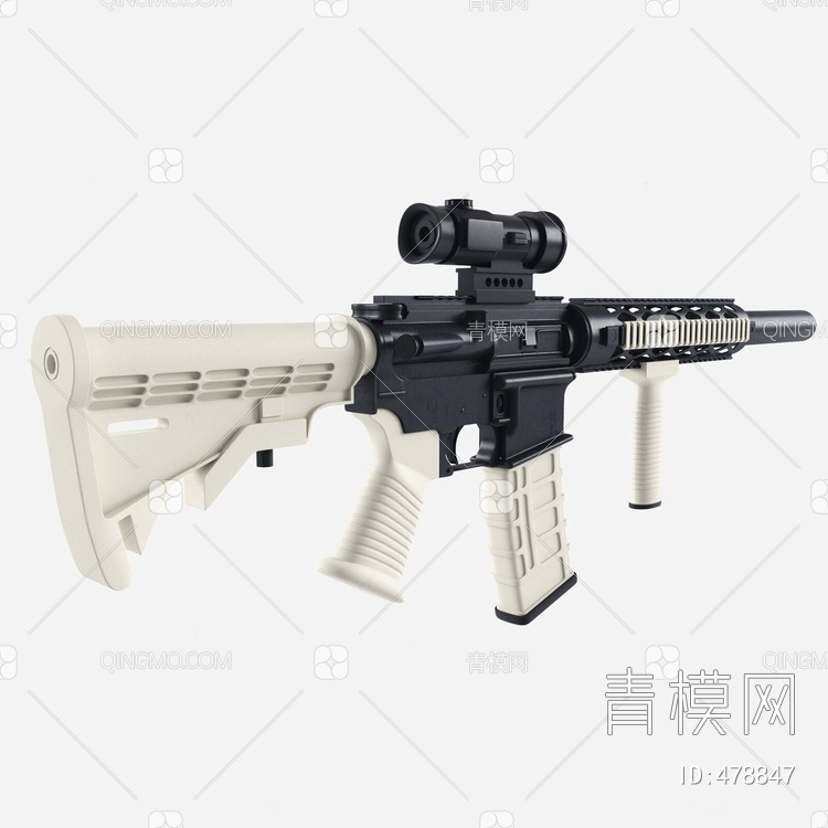 M4卡宾冲锋枪3D模型下载【ID:478847】