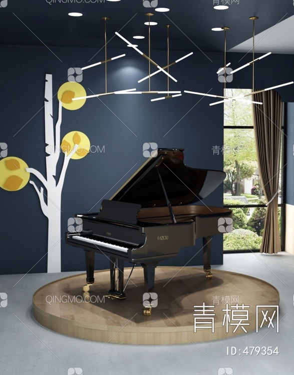 钢琴3D模型下载【ID:479354】