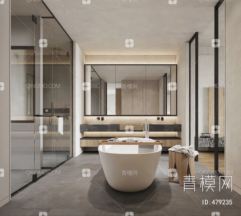 卫生间浴室3D模型下载【ID:479235】