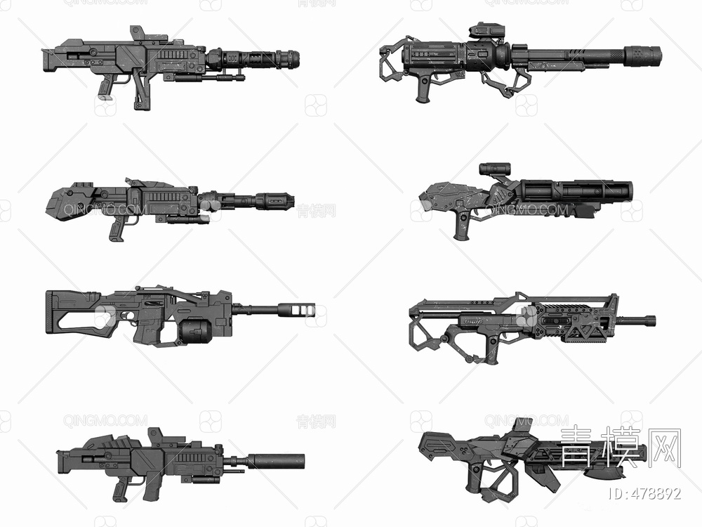 枪械武器3D模型下载【ID:478892】