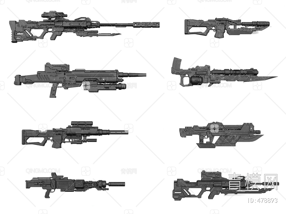 枪械武器3D模型下载【ID:478893】