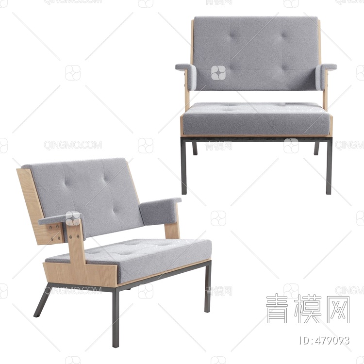 澳大利亚 woodmark 单椅3D模型下载【ID:479093】