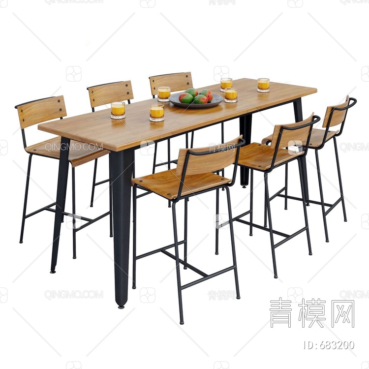 餐桌椅3D模型下载【ID:683200】