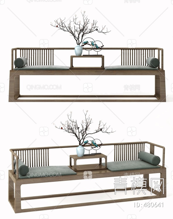双人沙发3D模型下载【ID:480641】