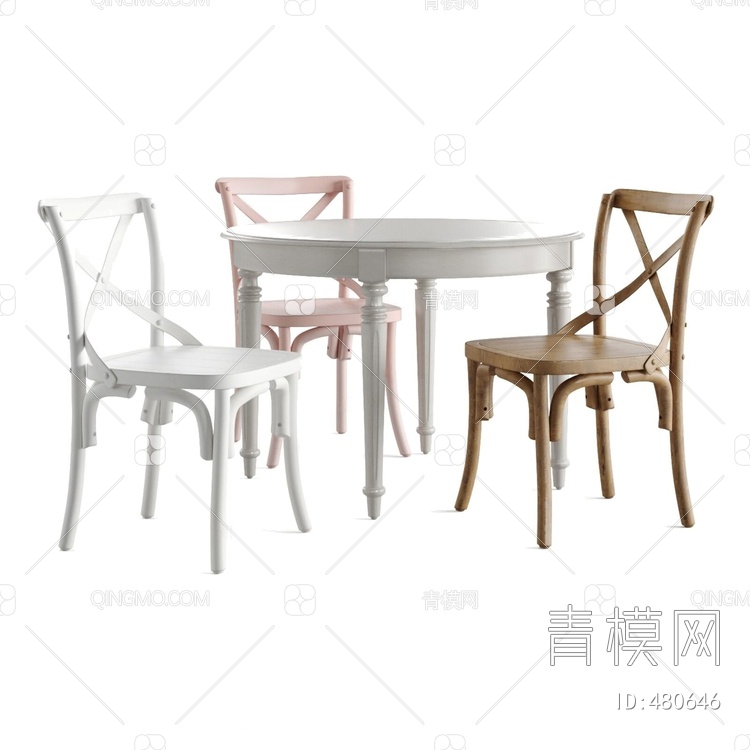 单椅组合3D模型下载【ID:480646】