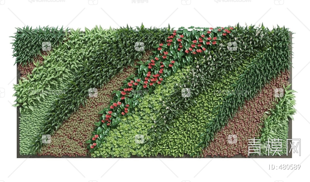 植物墙3D模型下载【ID:480589】