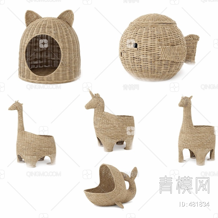宠物竹编窝3D模型下载【ID:481834】