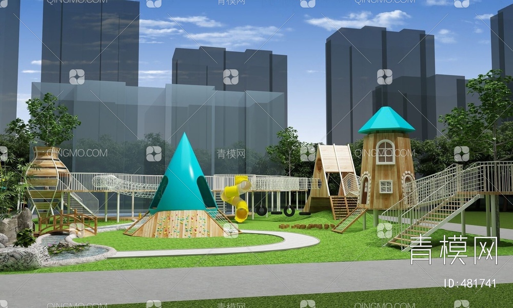 户外儿童活动区3D模型下载【ID:481741】
