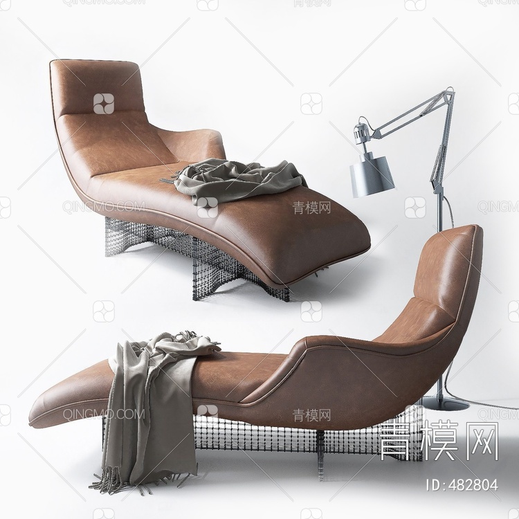 休闲躺椅3D模型下载【ID:482804】